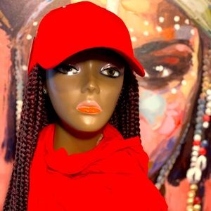 Red Braided Hat 32” Color Burg